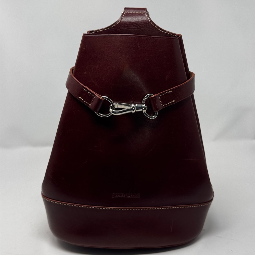 Chic Brown/Burgundy~ Leather Bucket Bag/Purse